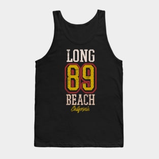 Long Beach California sports football lettering jersey 89 Tank Top